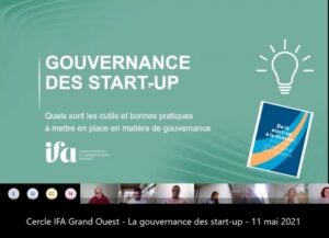 Cercle des adhérents IFA en Grand Ouest – La gouvernance des Startups
