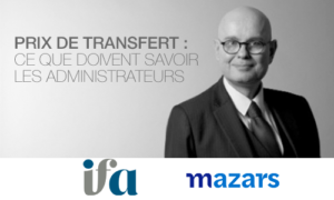 Webinar IFA - Mazars : Prix de transfert
