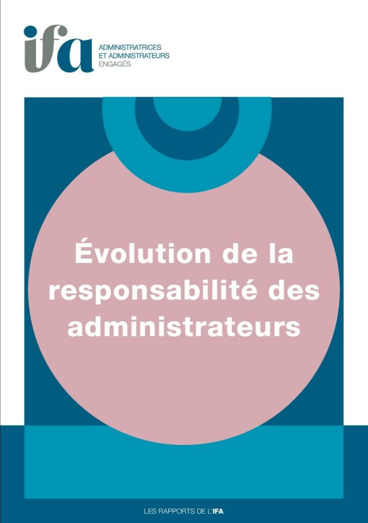 Evolution de la responsabilité des administrateurs