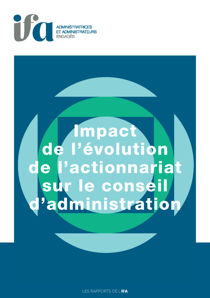 Impact de l'évolution de l'actionnariat sur le conseil d'administration