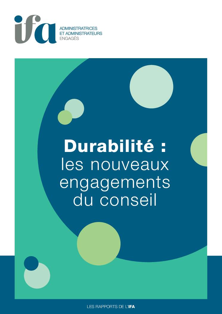 Rapport - Durabilité : les nouveaux engagements du conseil