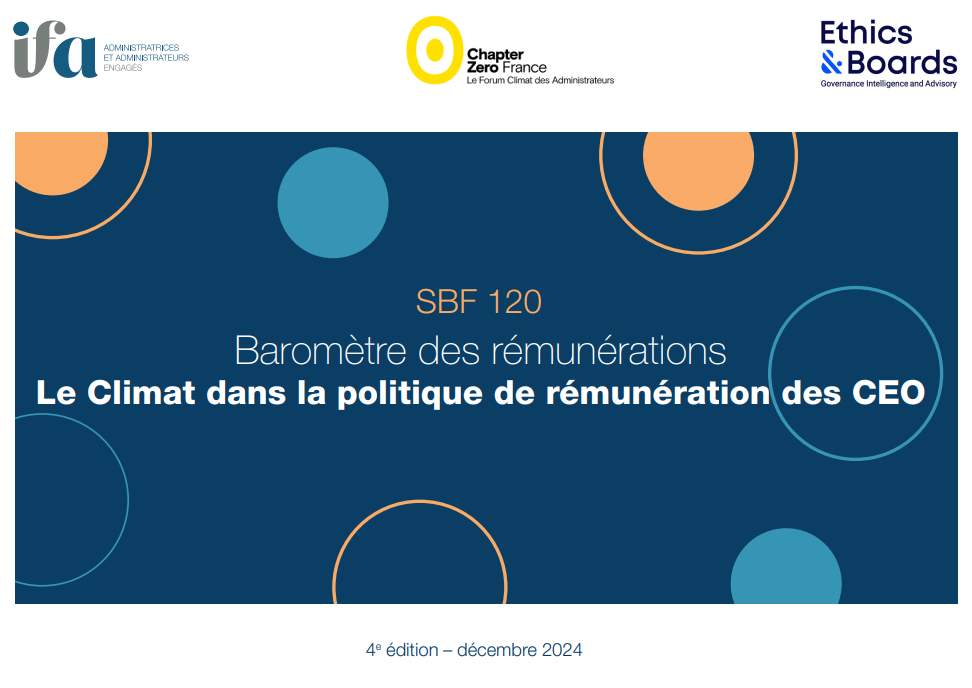 Baromètre des rémunérations, le climat dans la politique de rémunération des CEO 2024