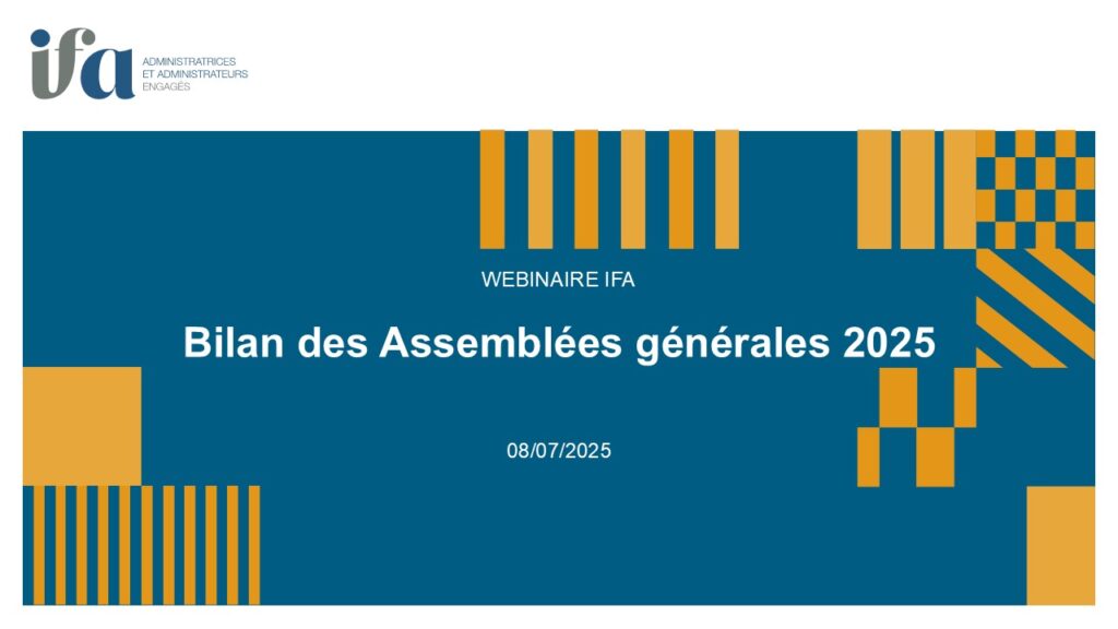 Webinar - Bilan des Assemblées Générales 2025