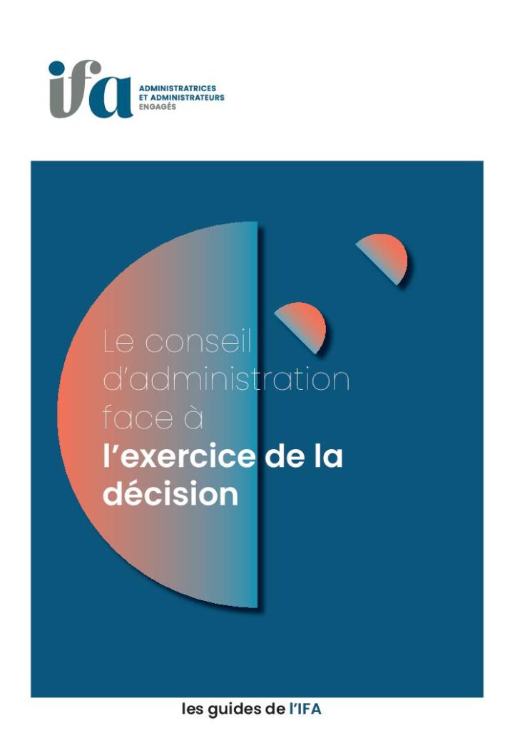Guide - Le conseil d'administration face à l'exercice de la décision
