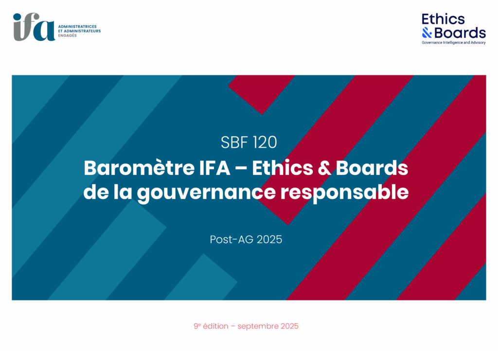 Baromètre IFA - Ethics &amp; Boards de la gouvernance responsable 2025