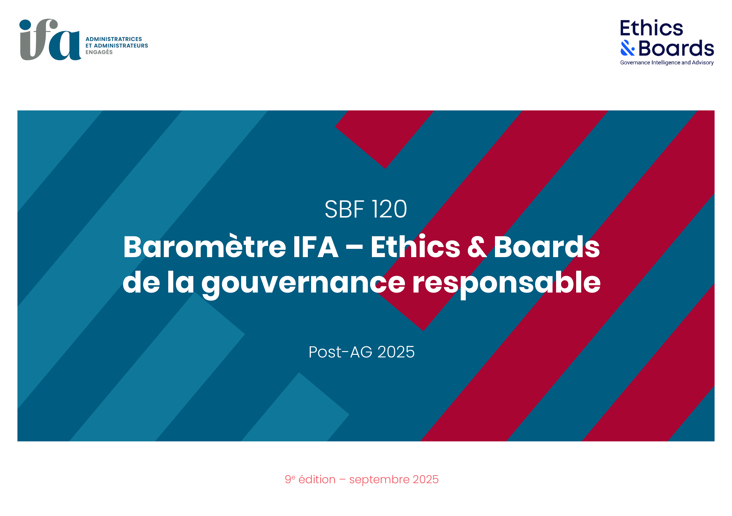 Baromètre IFA - Ethics & Boards de la gouvernance responsable 2025