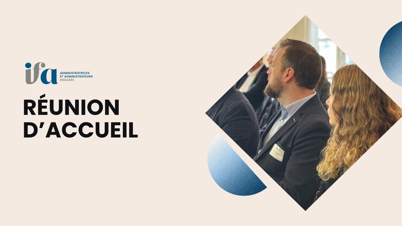 Réunion d'accueil nouveaux adhérents