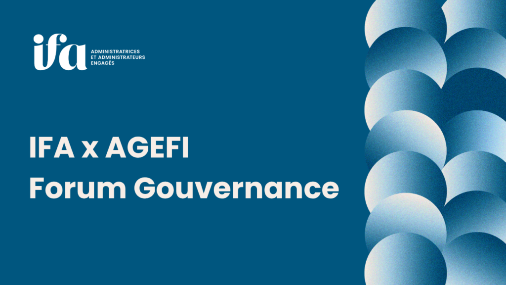 IFA x L'AGEFI : Forum Gouvernance